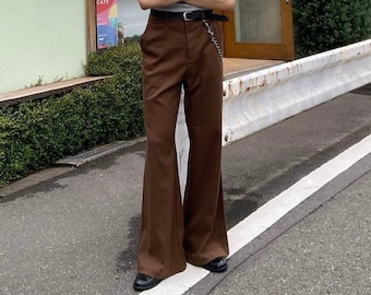 Men Flare pants,disco pants,flared flares,stylish trousers, men bell bottoms,70s pants,unisex,Flared bottoms,Retro-inspired fashion