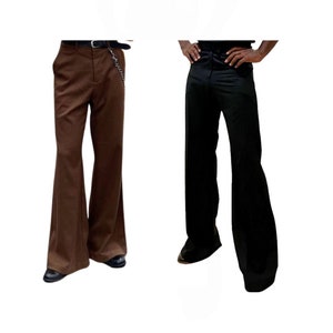 Men Flare pants,disco pants,flared flares,stylish trousers, men bell bottoms,70s pants,unisex,Flared bottoms,Retro-inspired fashion