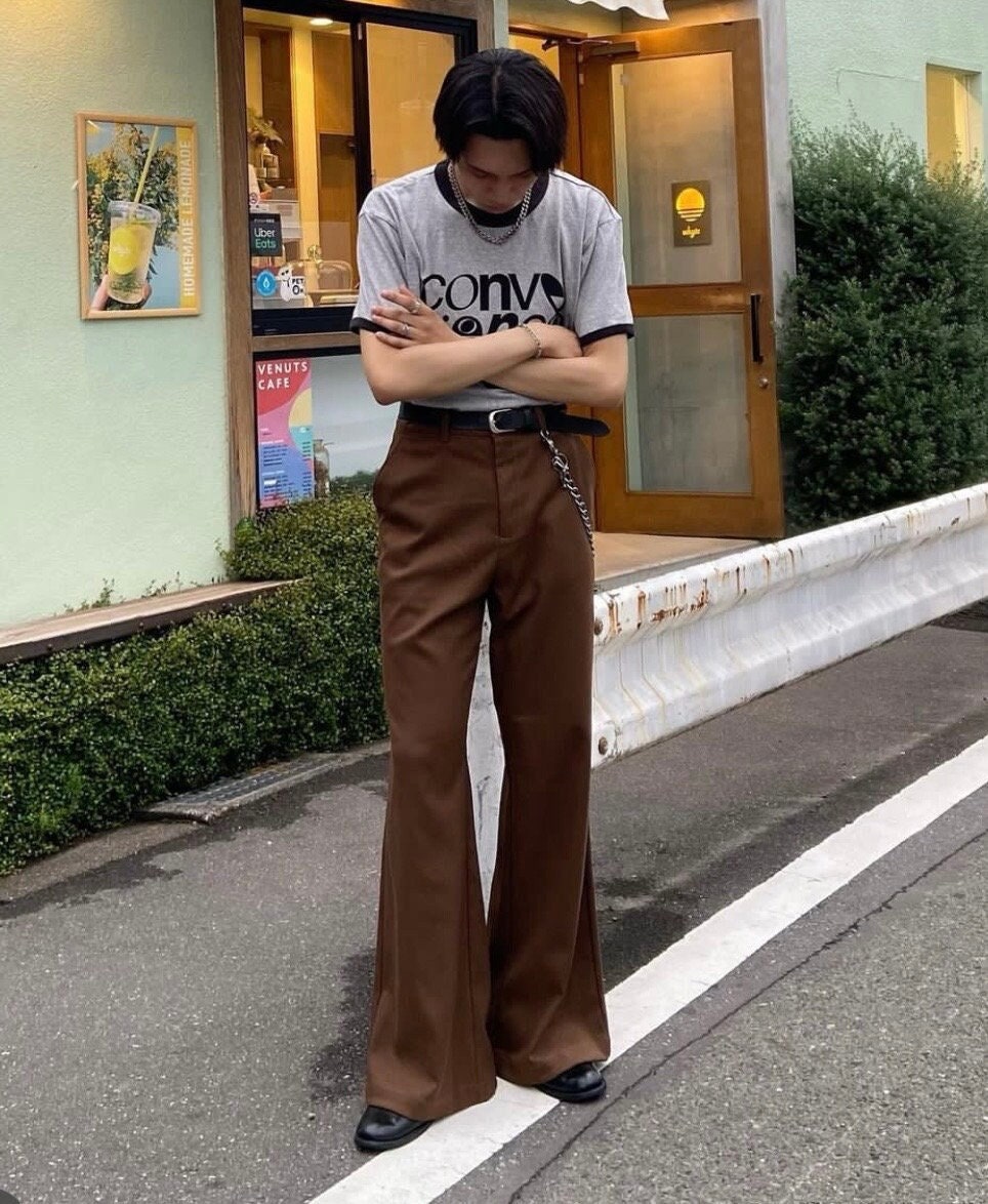 Jeans Men Fashion Retro Big Flare Pants 2020 Men's New Loose Denim Flare  Pants | Shopee Philippines