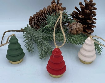 Christmas Ornaments - Wood Ornaments - Mini Tree Ornaments - Natural Ornaments - Natural Christmas Ornaments