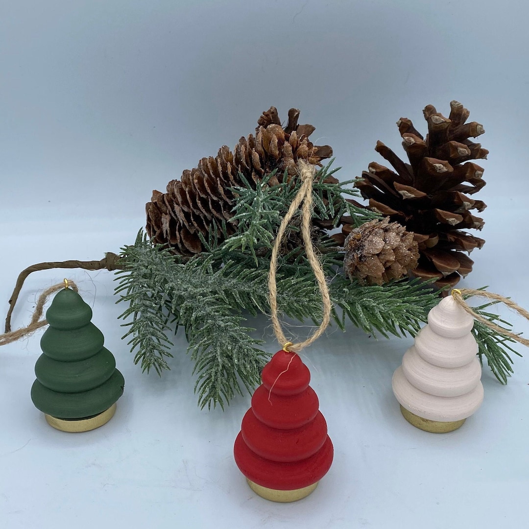 Christmas Ornaments Wood Ornaments Mini Tree Ornaments Natural Ornaments Natural Christmas