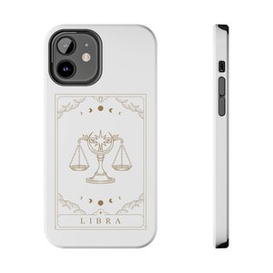 Libra Phone Cases | Zodiac Tarot Card iPhone Case | Sun Sign Trendy Phone Case | Star Sign Aesthetic iPhone Case | Cute iPhone Case