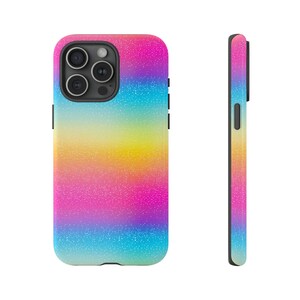 Neon Rainbow Ombre Phone Case - Rainbow Ombre Phone Case - iPhone Case - Samsung Case - Google Pixel Case - Gift for Her