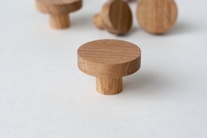 Round wood knobs Wooden drawer handle Small knobs for Etsy