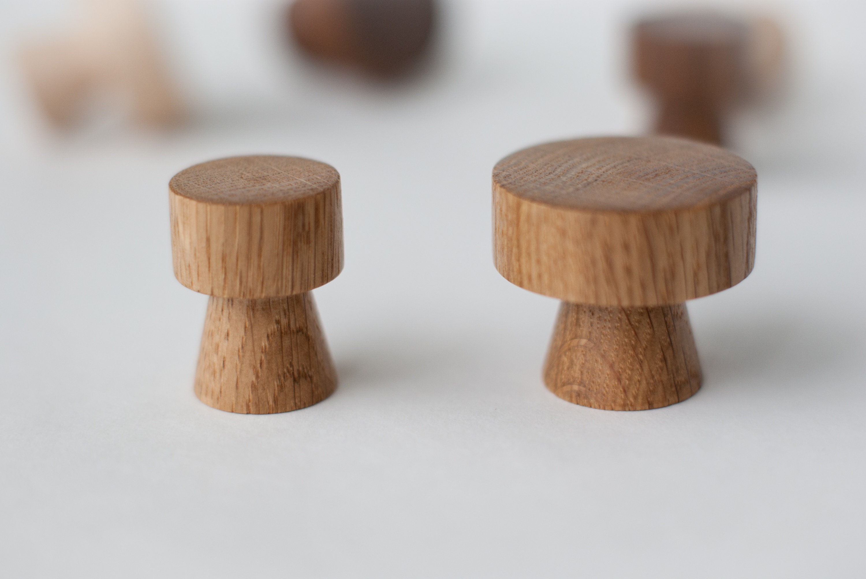 Minimalistic wooden knobs wood round knobs small Etsy
