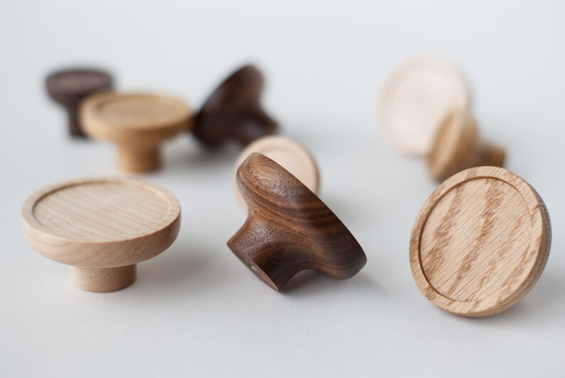 Wood knobs knobs for dresser drawer modern knobs Etsy