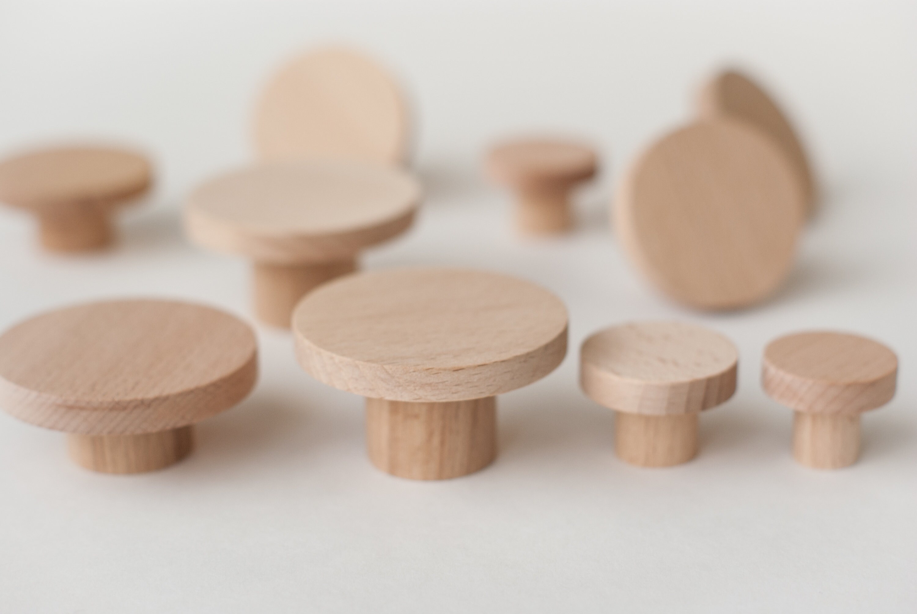 Unfinished knobs round wooden wall hooks wood knobs Etsy