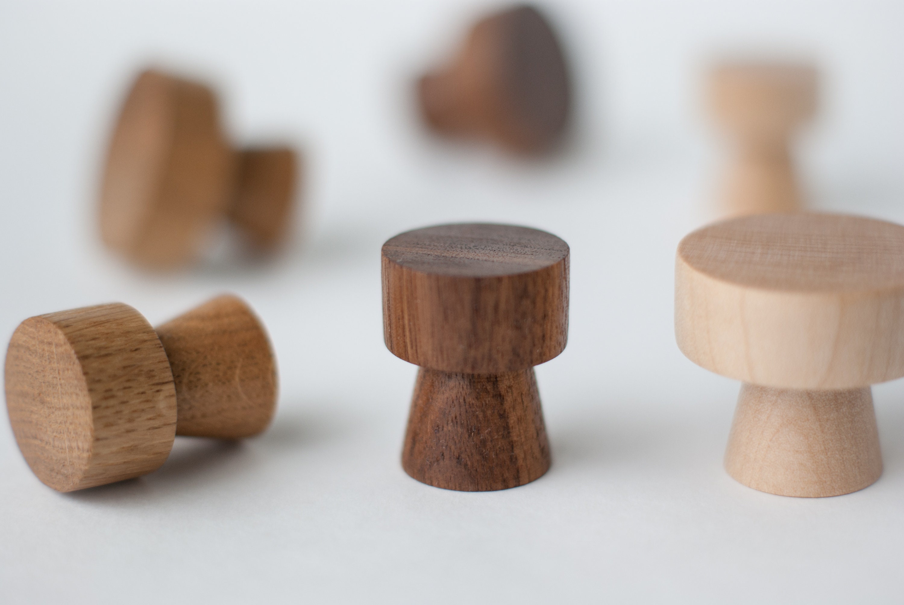 Minimalistic wooden knobs wood round knobs small Etsy