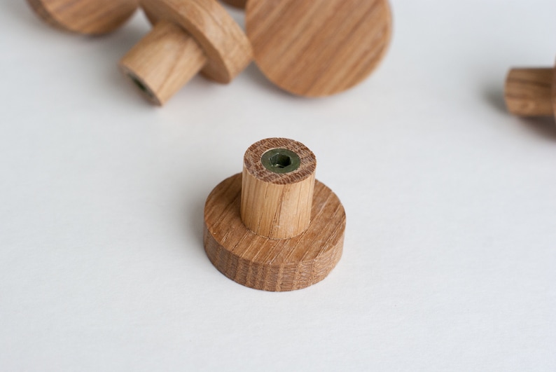 Round wood knobs Wooden drawer handle Small knobs for Etsy