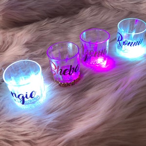 Vaso de chupito iluminado personalizado