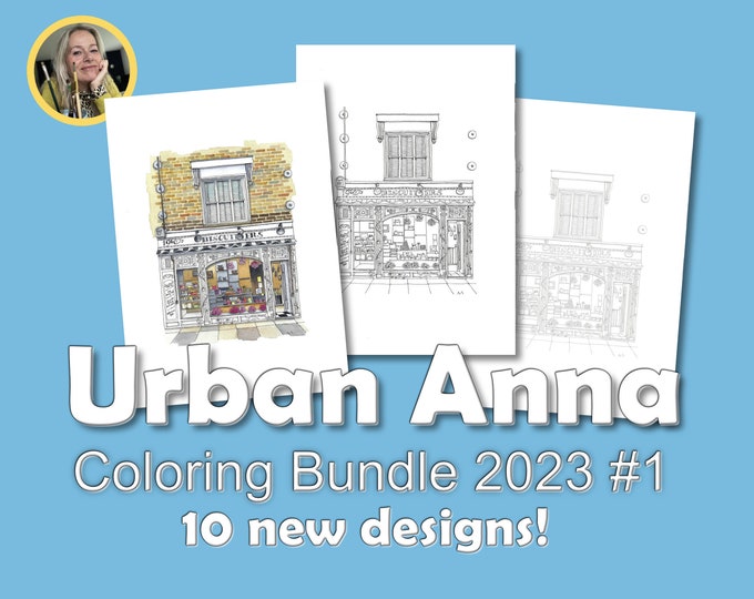 Urban Coloring, the New Coloring Book From Urban Anna With Shopfronts ...