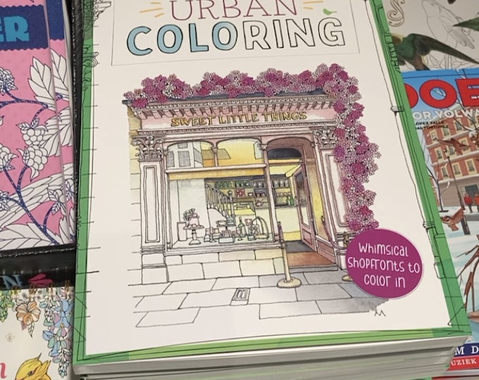 Urban Coloring, the New Coloring Book From Urban Anna With Shopfronts