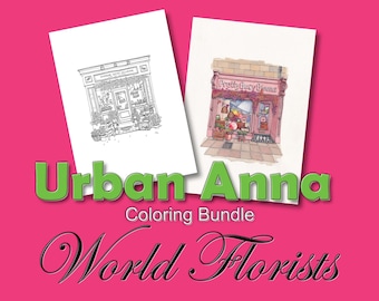 World Flower Shops Coloring Pages | Urban Anna