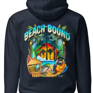 Hawaii Beach Hoodie: Tropical Tiki Hut, Scuba Adventure