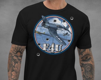 Vought F4U Corsair Graphic T-Shirt: WW2 Aviation Enthusiast Tee