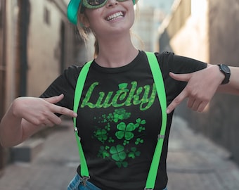 Lucky St. Patrick's Day Shamrock T-Shirt: Unisex Cotton Tee