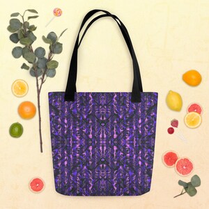Bolso Purple Geometric Boho Aesthetic Art Design Pattern / Beach Shoulder Bag