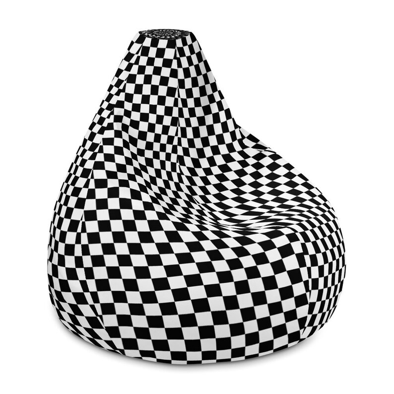 Bean Bag Chair Cover Only no Filling Black and White Etsy