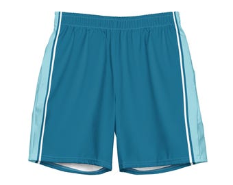 Costume da bagno da uomo ad asciugatura rapida: pantaloncini da surf multitasche in poliestere riciclato
