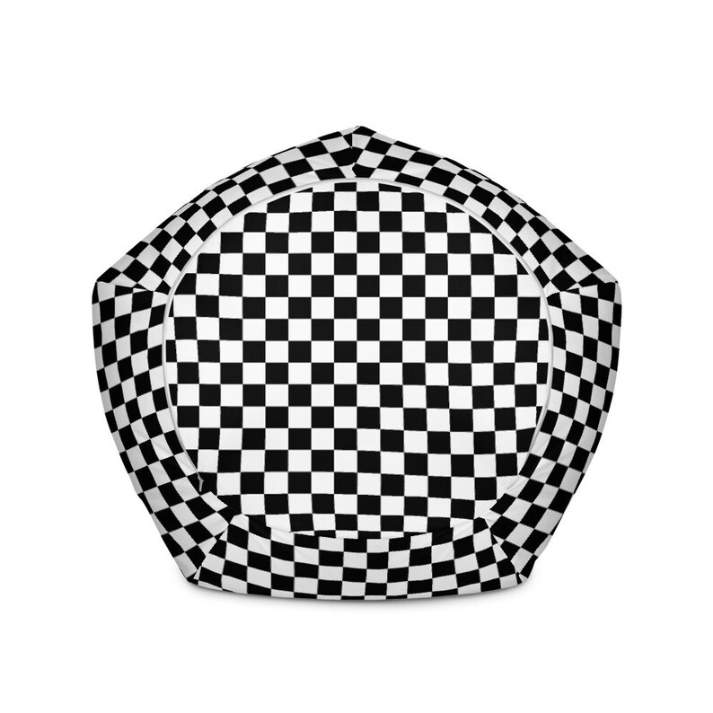 Bean Bag Chair Cover Only no Filling Black and White Etsy