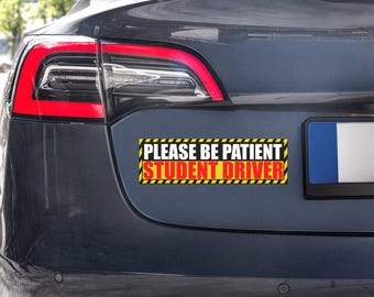 Student Driver Car Magnet: Removable Vinyl Safety Sign