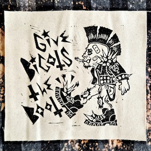 Give Bigots The Boot Trans Punk Large Print Patch