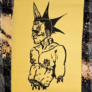 Limited Run - Yellow/Green Trans Punk Frankenstein's Creation Horror Print Back Patch