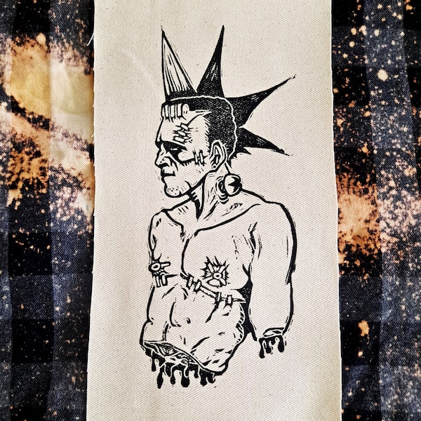 Trans Punk Frankensteins Creation Print RÜCKENBÜGELBILD