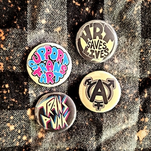 1.25&quot; Trans Punk Pin-Back Buttons