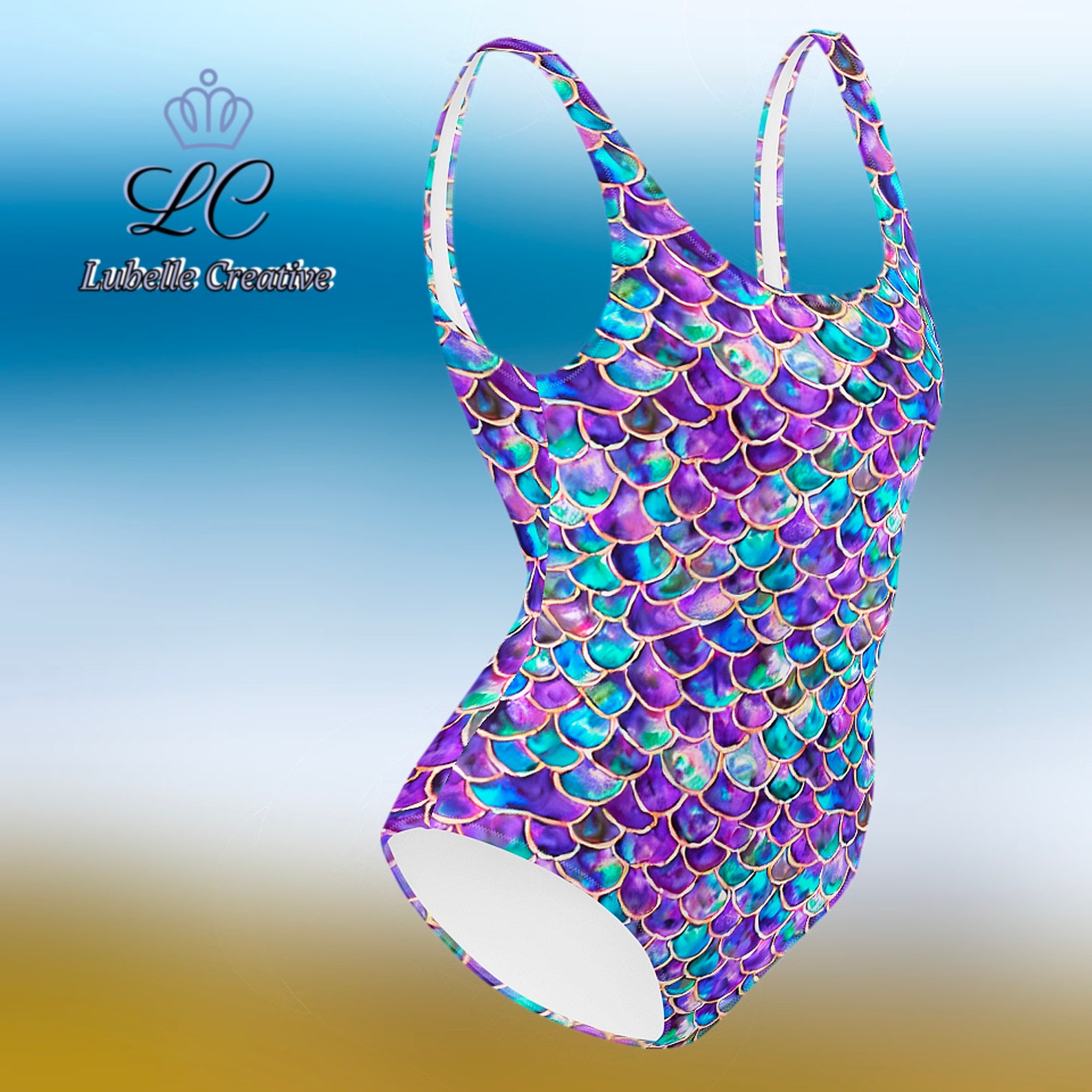 Mermaid Shell One Shoulder Swimsuit