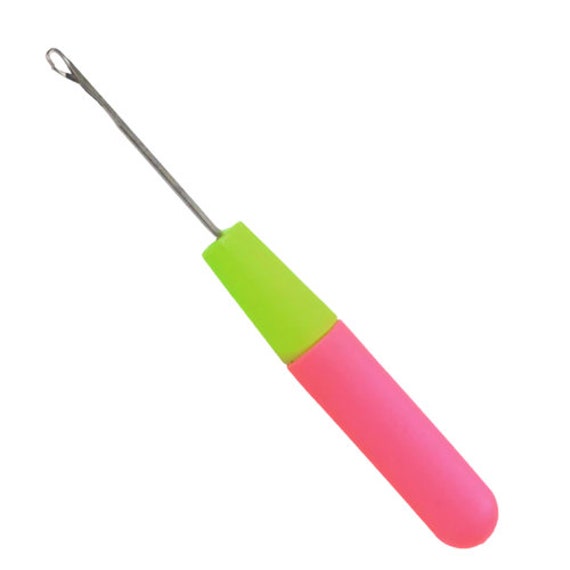 Pair Pink and Green Knitting Needle Crochet Hook Latch Hook