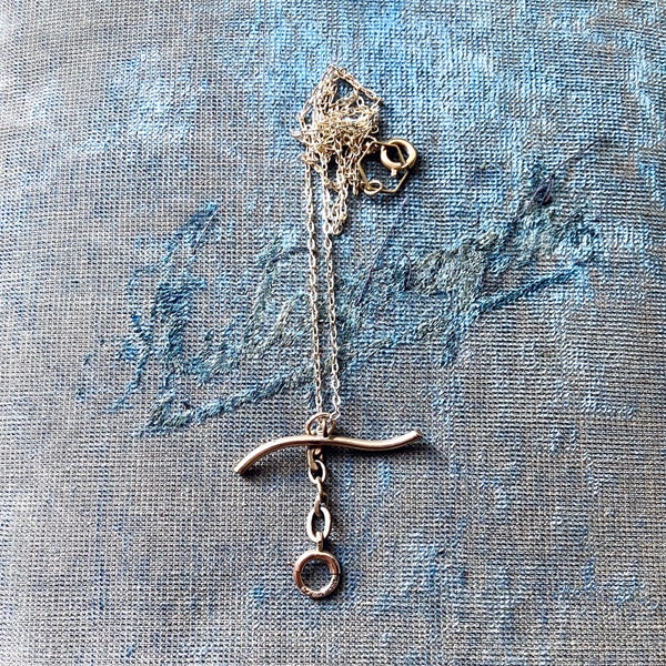 Handmade Reclaimed Antique Victorian Pocket Watch Chain Toggle Spring Ring Clasp Charm Holder Keeper Necklace Jewelry Jewellery