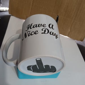 12 oz Middle finger coffee mug