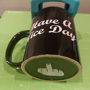 12 oz Middle finger coffee mug