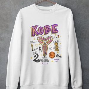 Vintage Black Mamba Sweatshirt Kobe Bryant Shirt Design #8 #24 Los Angeles Lakers Hoodie Mamba Mentality Basketball MVP NBA Legend All-Star