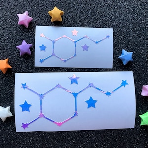 Dopamine Constellation Holographic Vinyl Decal in Opal