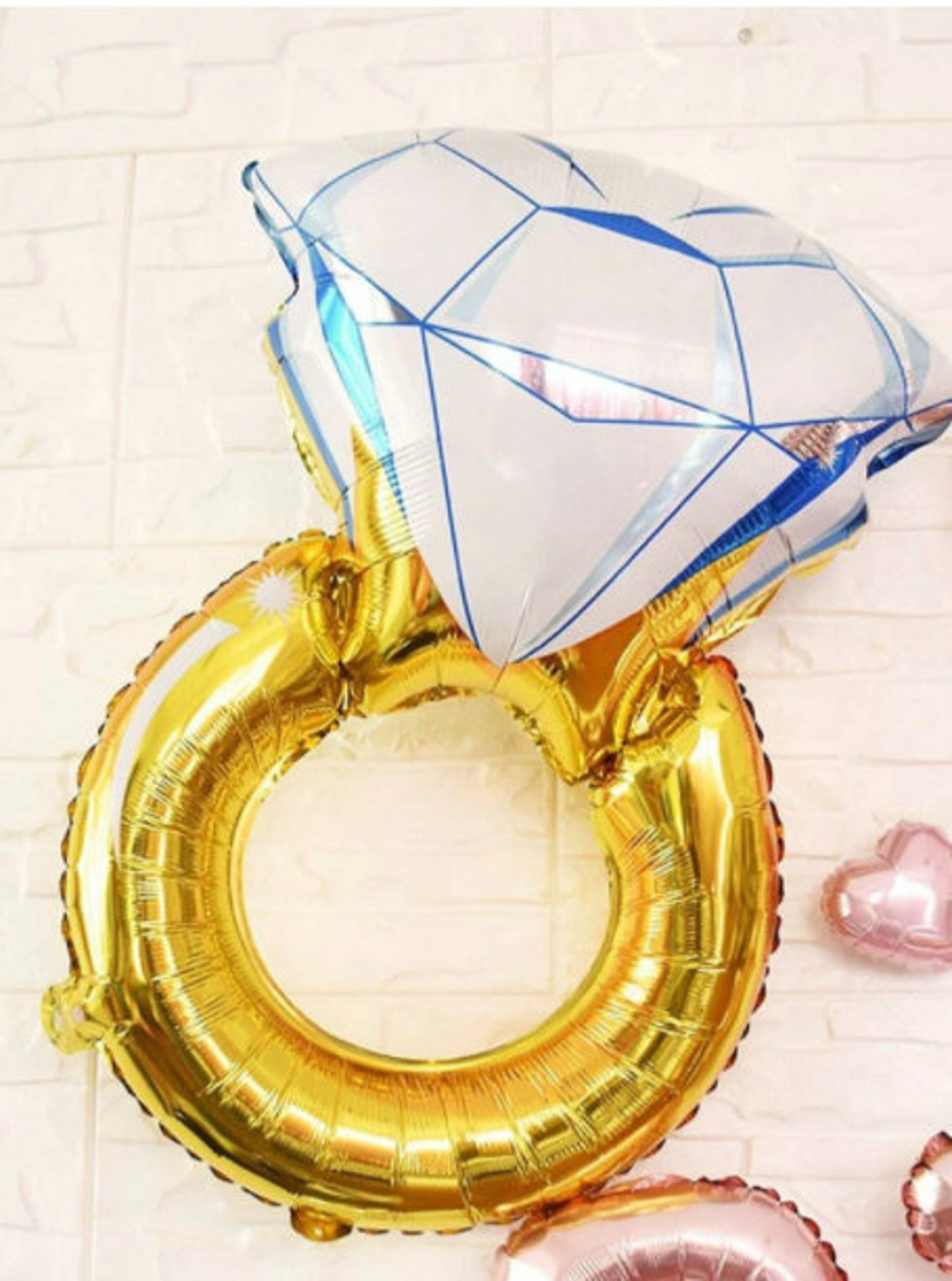 31.5in Diamond Ring Balloon Ring Balloon Engagement Ring Etsy