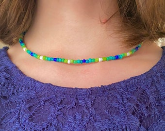 calm coast seed bead necklace