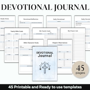 Printable Devotional Journal, Daily Devotional Journal, Digital Bible ...