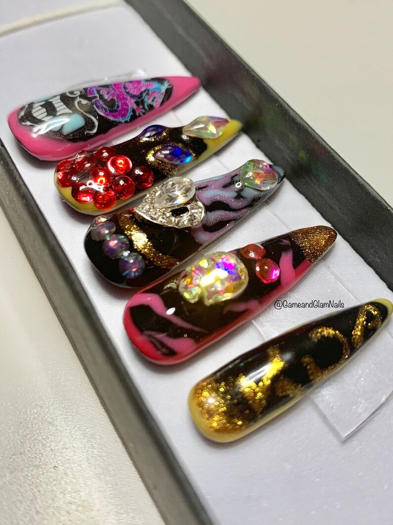 KDA League of Legends Glow in the Dark Press On Nails Etsy