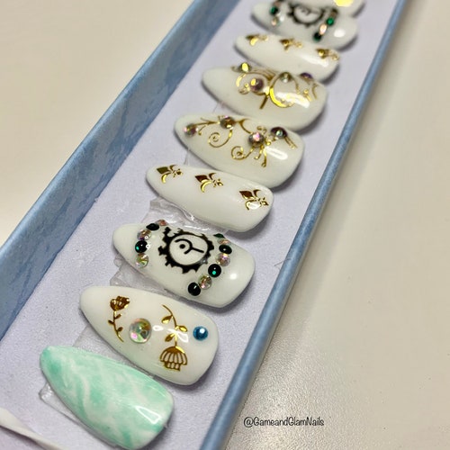 FFXIV Crystal Tower / Graha Tia Press on Nails - Etsy