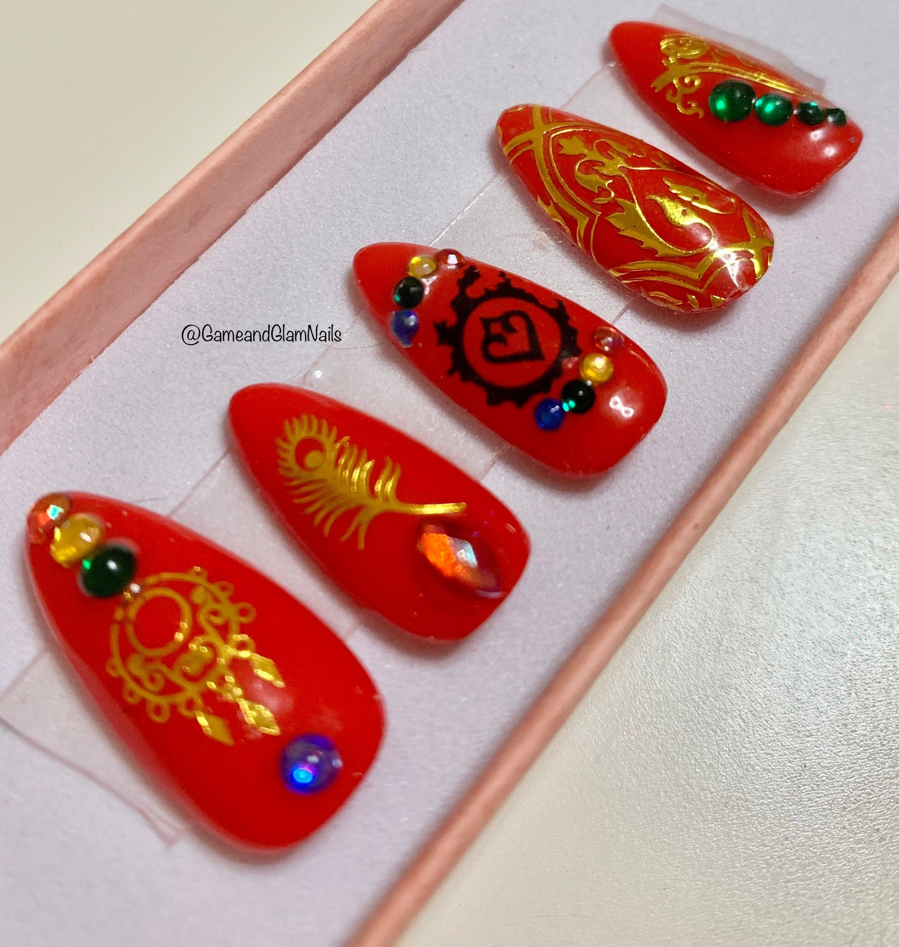 Dancer Ffxiv Press On Nails Etsy Dancer Ffxiv Press On Nails Etsy
