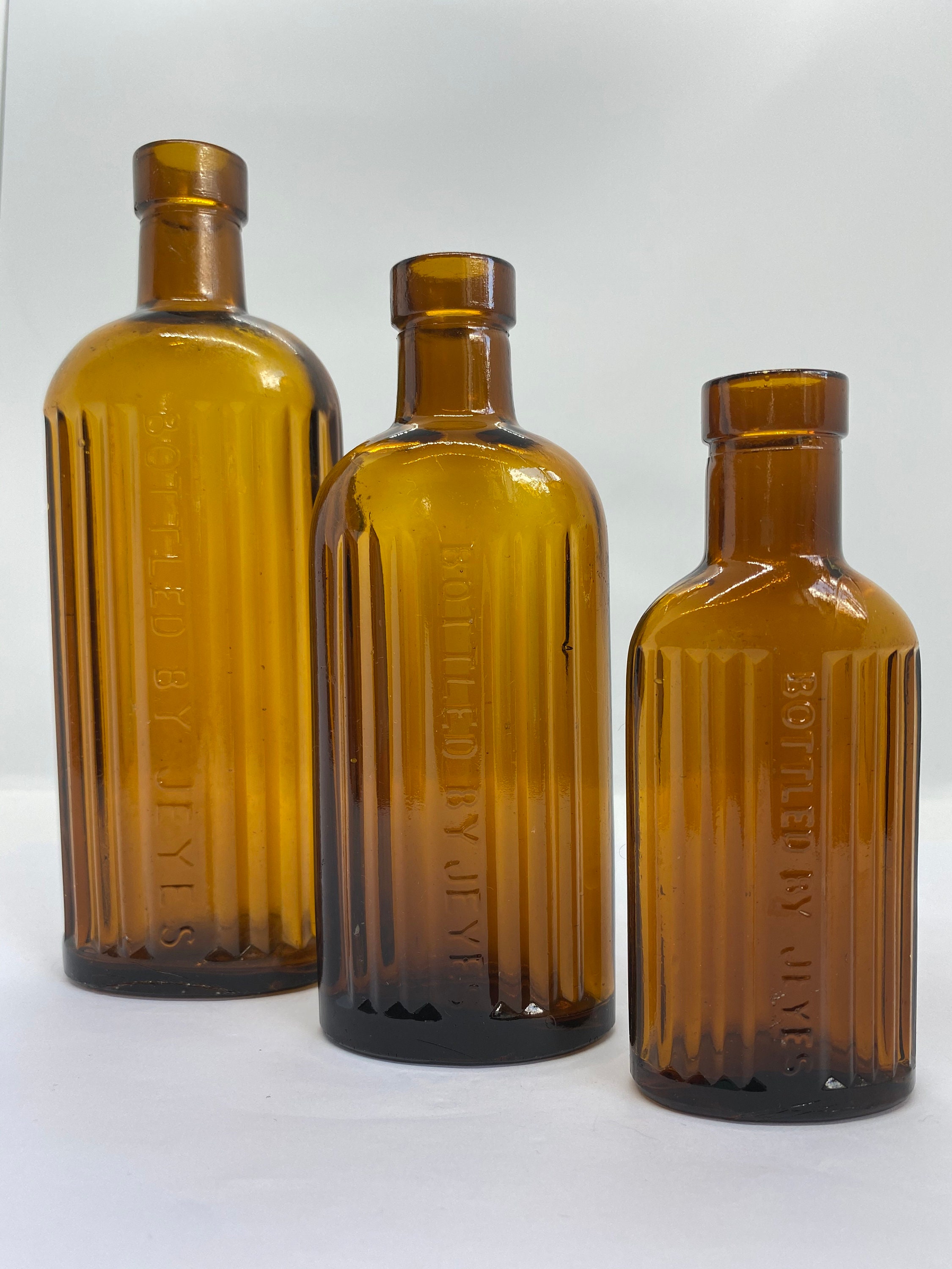 3 Vintage Jeyes Fluid Bottles Etsy