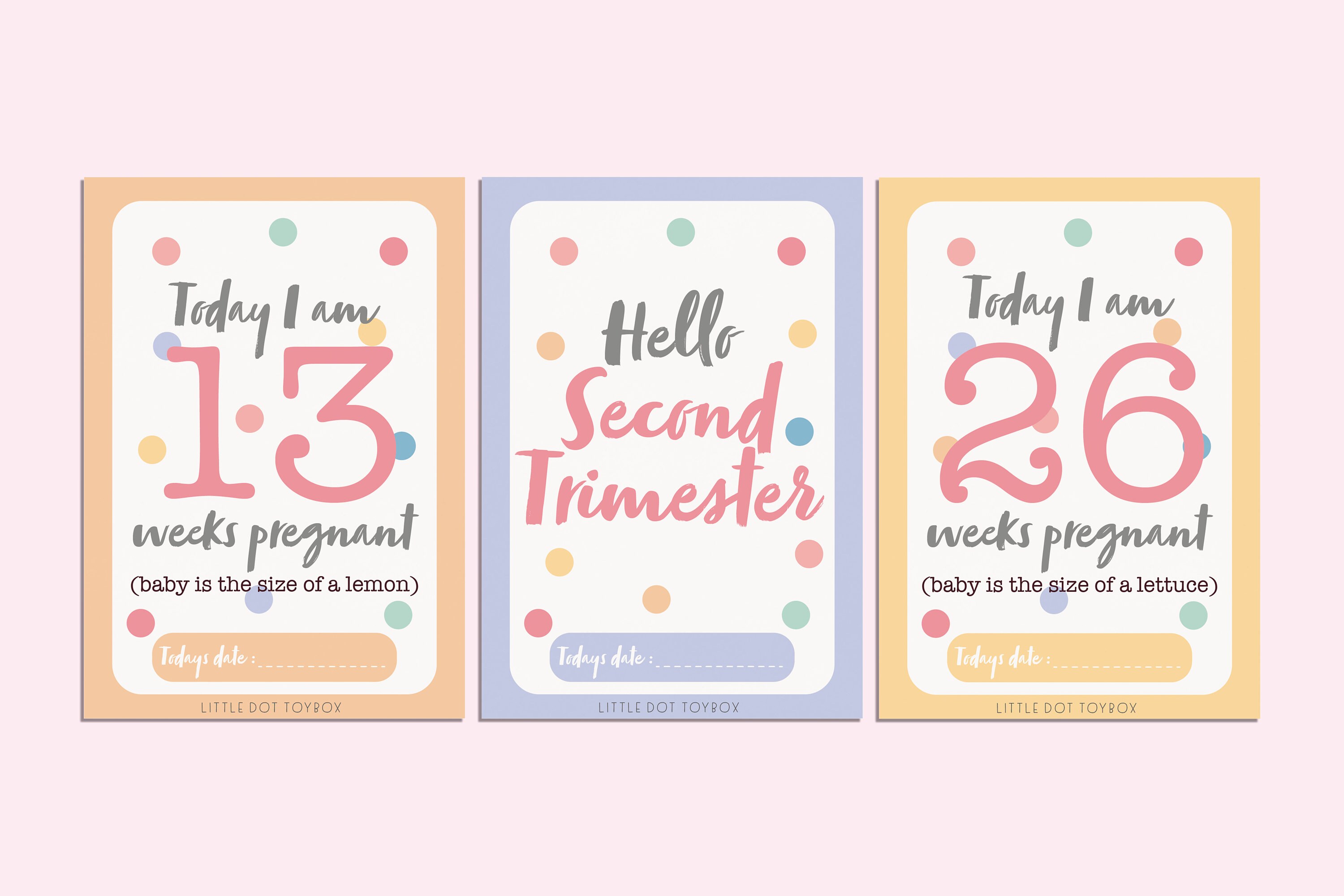 Pregnancy Milestone Cards My Pregnancy Journey Milestone Etsy