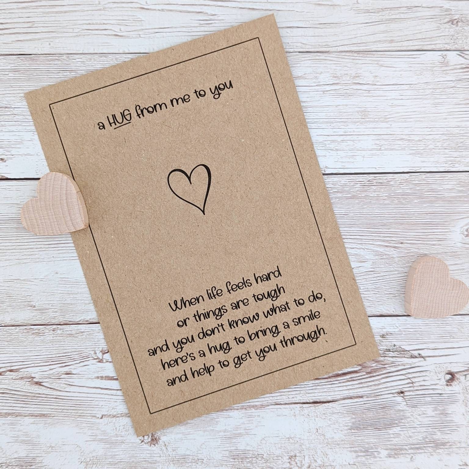 24 Printed Pocket Hug Poem Cards A6, Attach Your Handmade Heart, Pocket  Heart Token for Felt Crochet Resin Heart, Choice of Poem or Your Own 