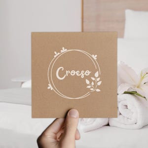 Cartes de bienvenue Croeso Welsh, imprimées en blanc, pour votre maison de vacances ou votre maison d'hôtes, carte de voeux d'invité de 4 pouces, propriété de location au Pays de Galles,