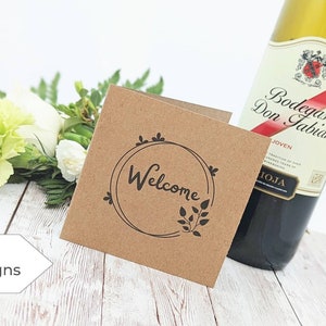 Cartes de bienvenue, imprimées pour votre maison de vacances ou votre maison d'hôtes, carte de bienvenue de 4 pouces, pour les hôtes de location, vierges à l'intérieur