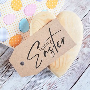 Etiquetas de regalo con forma de cruz de Pascua, etiquetas recicladas de Feliz Pascua, etiquetas de regalo de Pascua cristianas, etiquetas de regalo de Pascua religiosas, etiqueta de Pascua de tarjeta Kraft, 5 x 9 cm