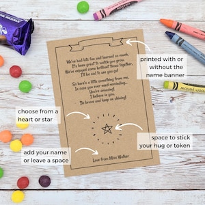 A6 Printed Teacher Poem Cards, End of Year Class Gift, for Handmade ...