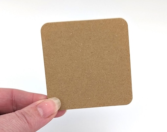 40 cartes de visite carrées vierges avec coins arrondis, cartes zentangle, petites cartes vierges carrées, cartes recyclées pour lettrage à la main, calligraphie